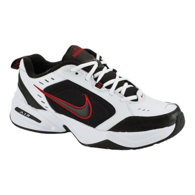 nike air monarch black and red