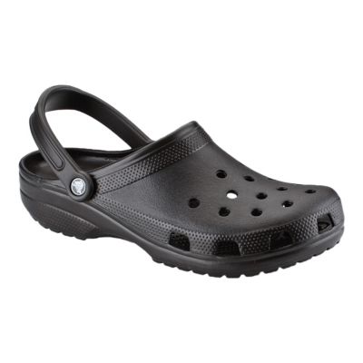 black and grey crocs