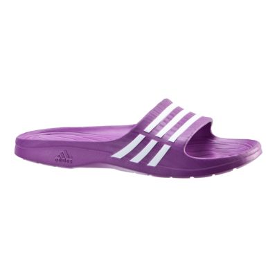 adidas Women's Duramo Sleek Sandals Purple/White Sport Chek