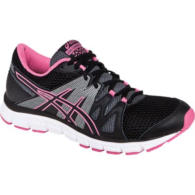 asics black and pink trainers
