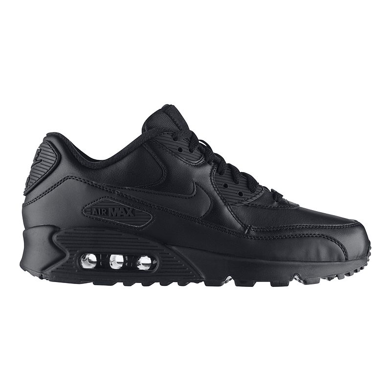 Nike Men's Air Max 90 Leather Shoes - Black | Sport Chek
