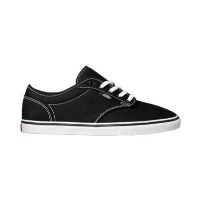 vans black and white low top