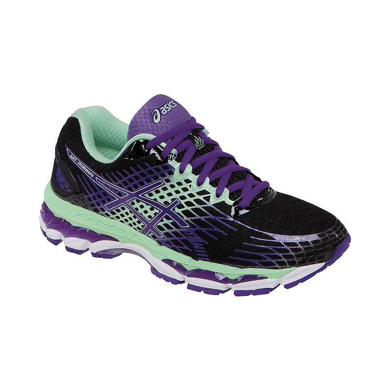 ASICS Women's Gel Nimbus 17 Running Shoes - Black/Purple/Green | Sport Chek