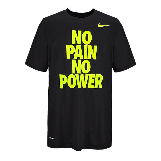 envío Es decir más Nike No Pain No Power Men's Shorts Sleeve Tee | Sport Chek