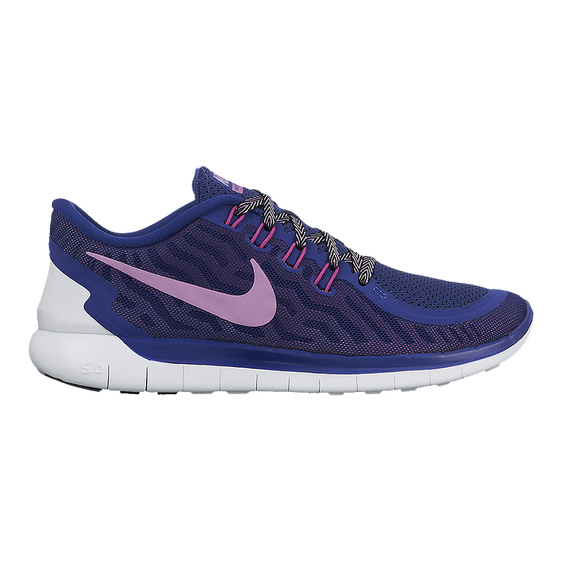 Nike Women's Free 5.0 2015 Running Shoes - Royal Blue/Pink | Sport Chek