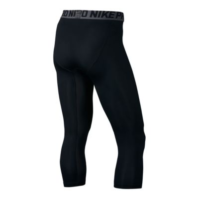 nike pro three quarter tights mens