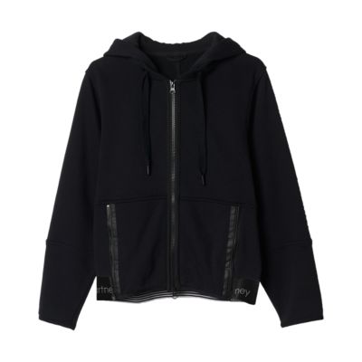 adidas logo print tunic hoodie