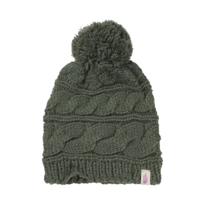 the north face triple cable fur pom beanie