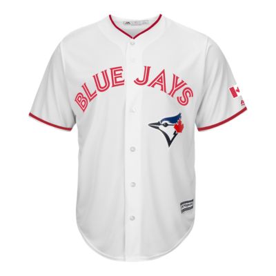 white and red blue jays jersey