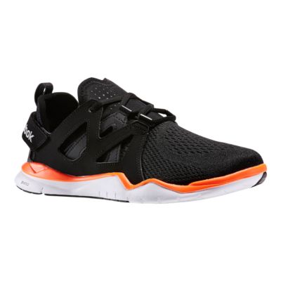 reebok shoes black and orange