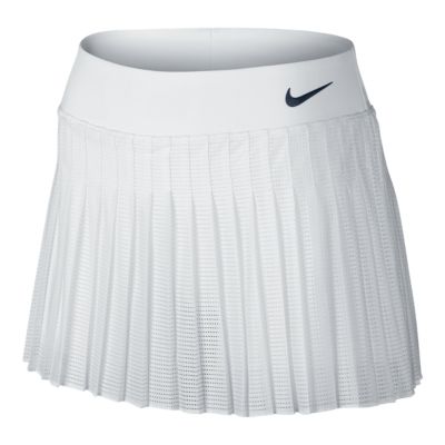 white nike tennis skirt pleated