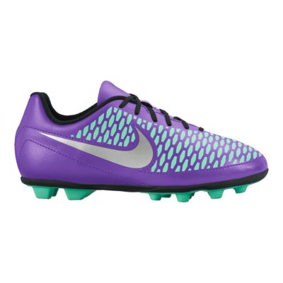 purple soccer shoes