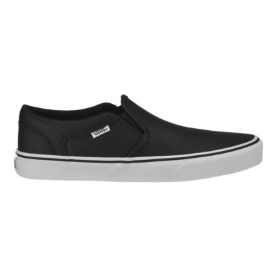 vans asher black and white