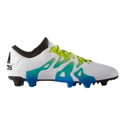 adidas Men's X 15.1 FG Outdoor Soccer Cleats White/Black/Blue Sport Chek