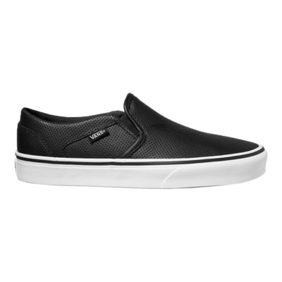 womens leather vans slip ons