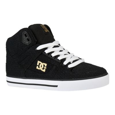 black and gold dc shoes