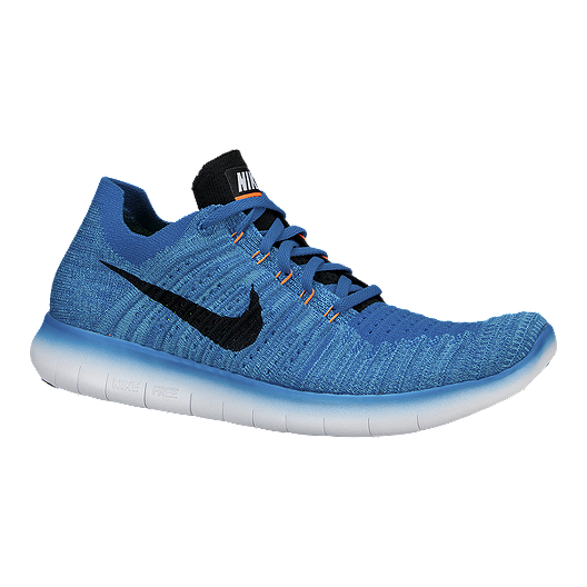 Nike Men's Free RN Flyknit 4.0 Running Shoes BlueBlack Nike Free Run 4.0 Flyknit Running Athletic Shoes