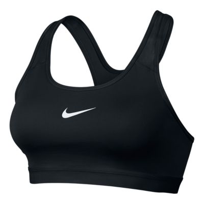 white nike pro sports bra