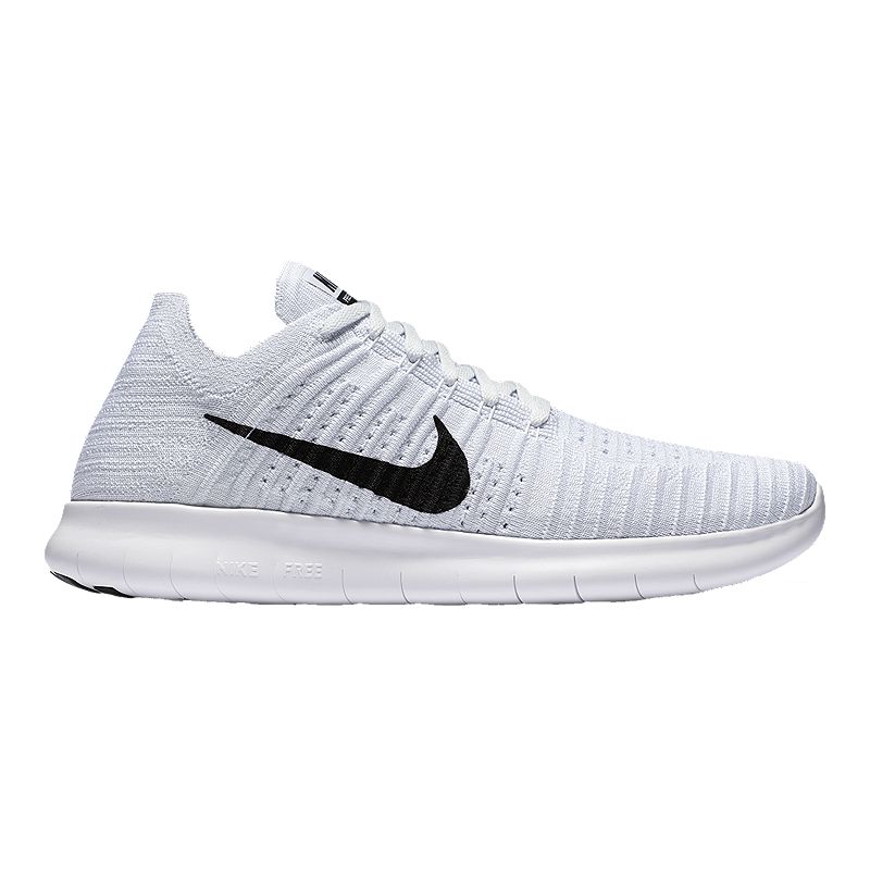 Nike Men's Free RN FlyKnit Running Shoes - White/Black | Sport Chek
