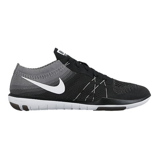 Nike Women's Free TR FlyKnit Training Shoes - Black/White/Grey | Sport Chek