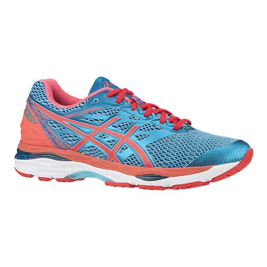 ASICS Women's Gel 18 Running Shoes - Blue/Coral Orange/White | Sport