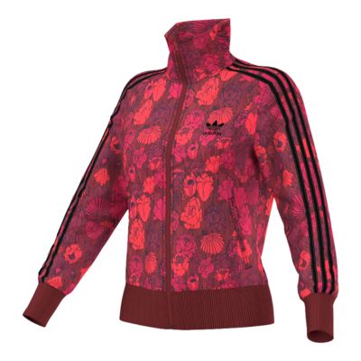 adidas originals firebird rose flower print track top jacket womens