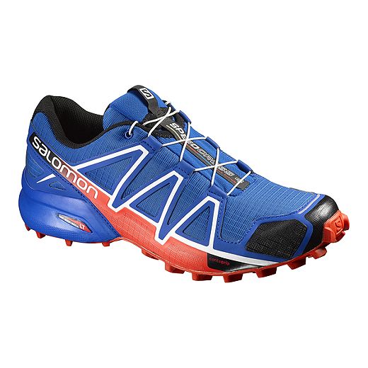 Opaque Perforation concert Salomon Men's SpeedCross 4 Trail Running Shoes - Blue/Red/Black | Sport Chek