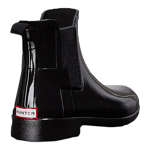 Hunter Women's Original Refined Chelsea Gloss Rain Boots - Black | Chek