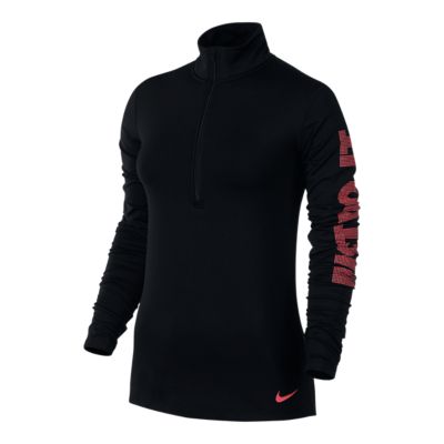 nike pro warm half zip