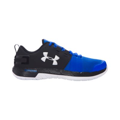 blue and black under armour shoes