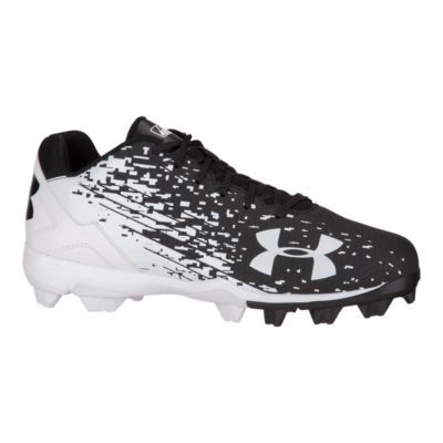 under armour black and white cleats