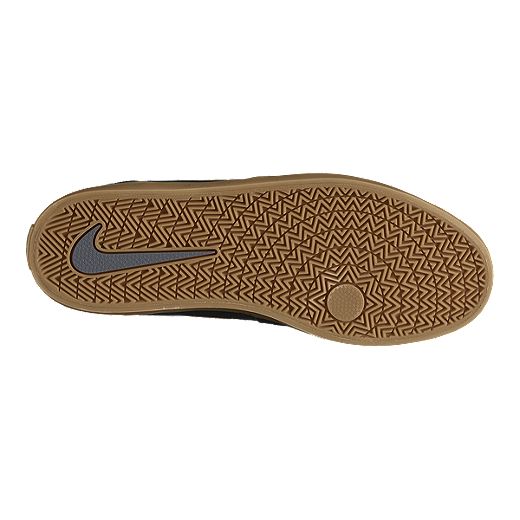 Nike SB Check Solarsoft (Suede) Skate Shoes - Black/Gum | Chek