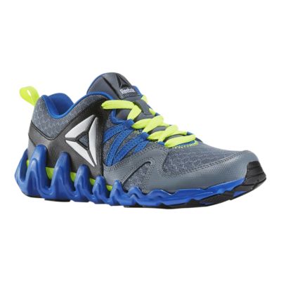 reebok grey and blue shoes