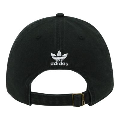 white and black adidas cap