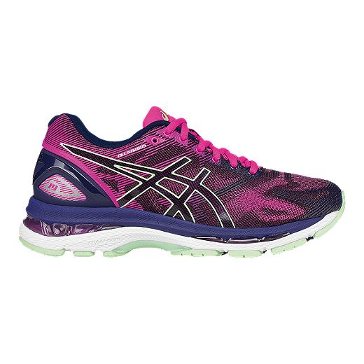 ASICS Women's Gel Nimbus 19 Running Shoes - Pink/Purple/Navy | Sport Chek