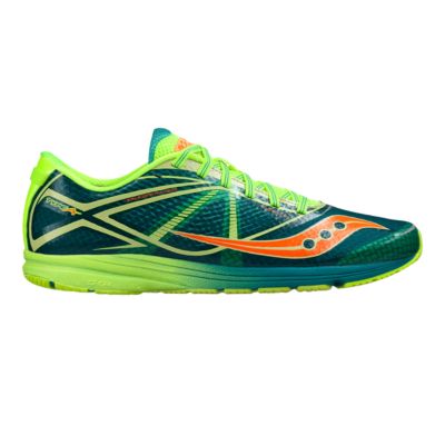 Running Shoes - Green/Lime Green/Orange 