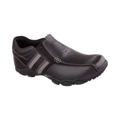 skechers leather slip on casual shoes