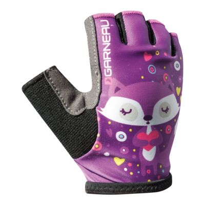 purple cycling gloves