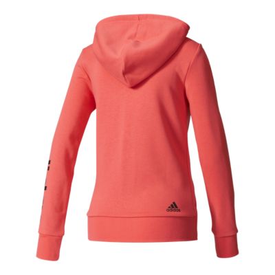 women's adidas essential linear logo fz hoodie