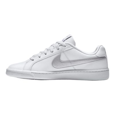 nike court royale white silver