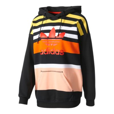 adidas trefoil stripe hoodie