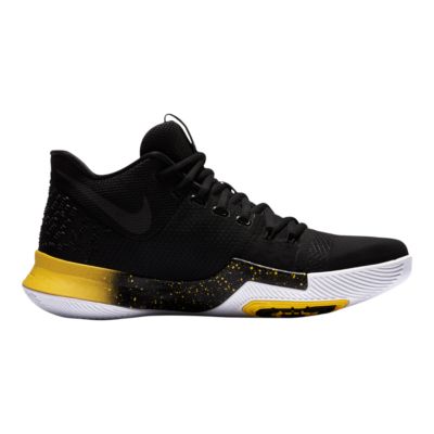 black and yellow nike basketball shoes