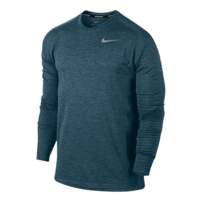 nike men's therma sphere element long sleeve crew running shirt