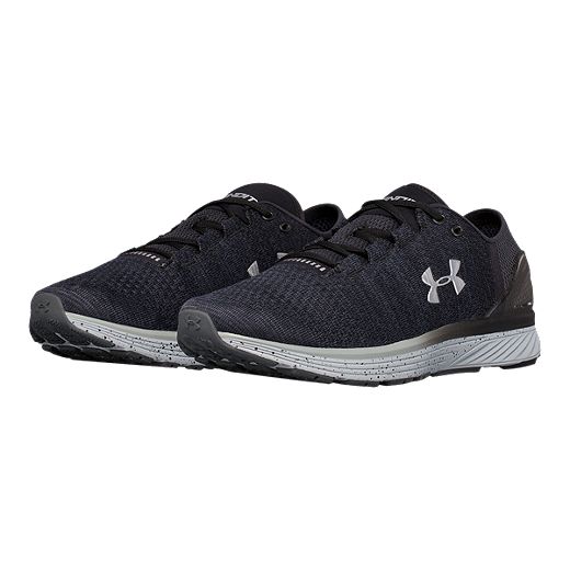 Armour Men's 3 Running Shoes Knit Grey/Black | Sport Chek