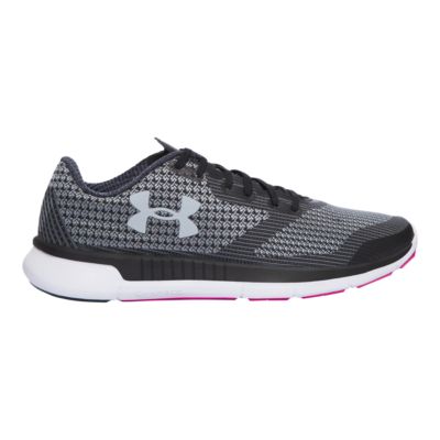 womens black and white under armour shoes