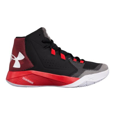 Under Armour Kids' Torch Fade Grade School Shoes Black/Red Sport Chek