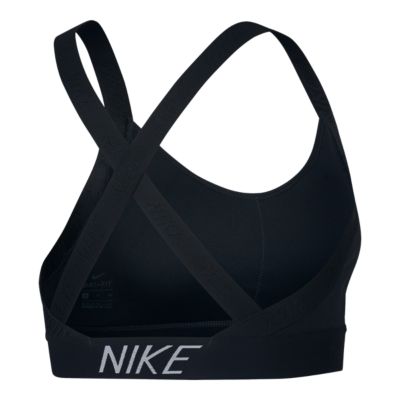 nike pro indy logo back sports bra