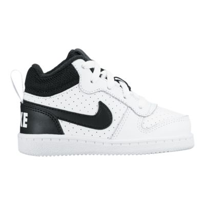 nike court borough mid black white