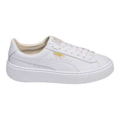 puma platform core white gold