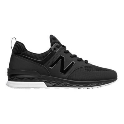 new balance men's 574 sport shoes black